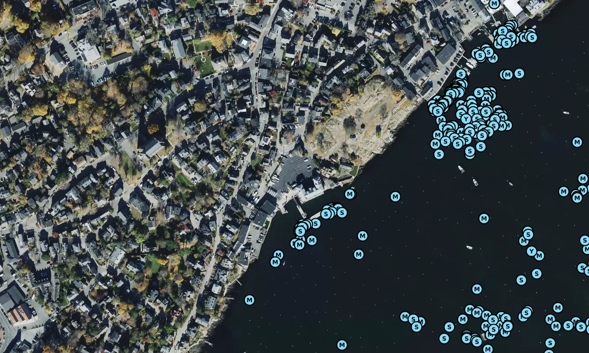 Satelite image of Boston Yacht Club