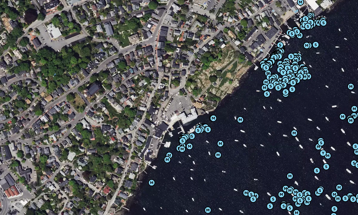 Satelite image of Boston Yacht Club