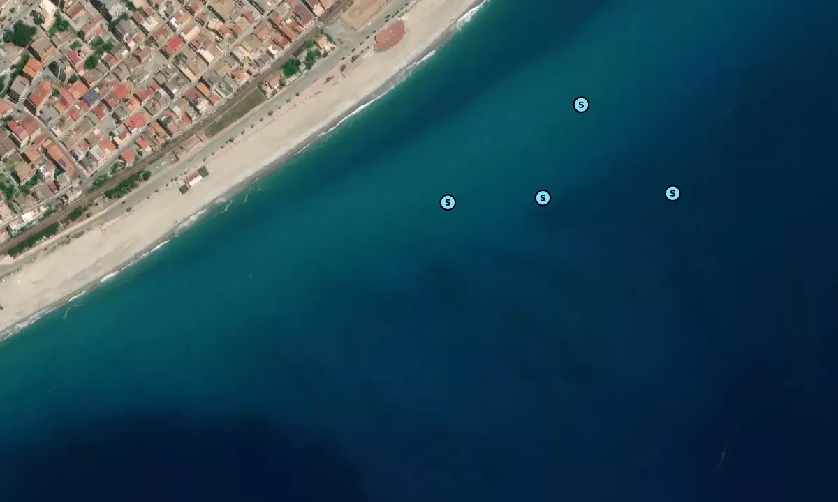 Satelite image of Bovalino Marina Beach