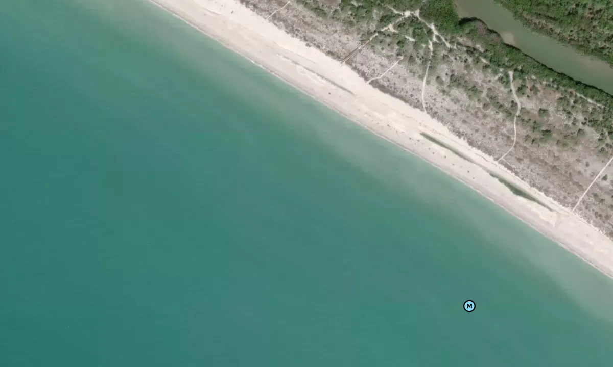 Satelite image of Bowman's Beach Park