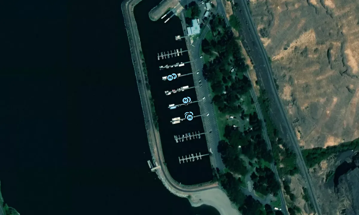 Satelite image of Boyer Park and Marina