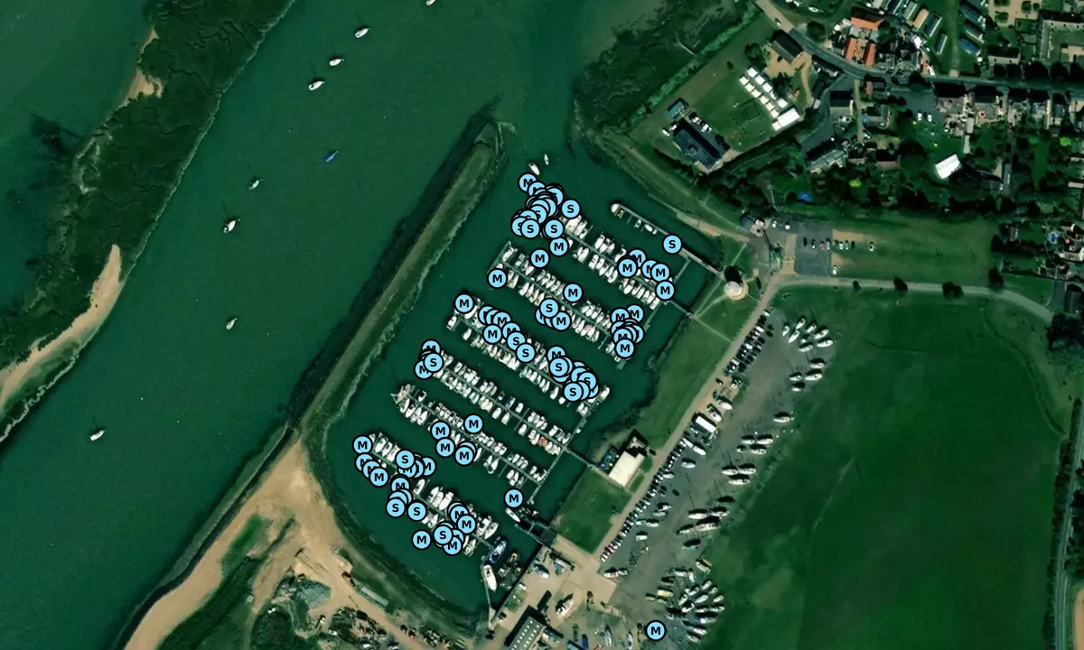 Satelite image of Bradwell Marina - Bradwell Waterside