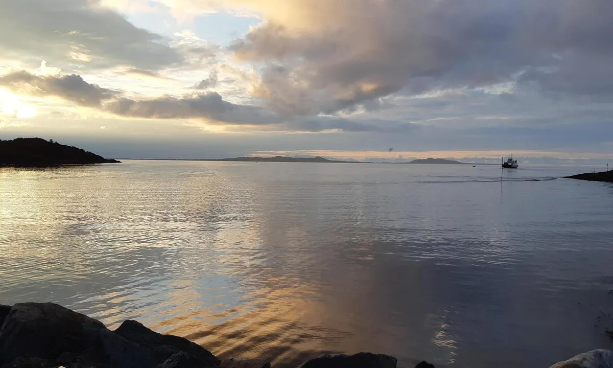 Brattvåg Småbåtforening - Gjestehavn: Innseiling til havna, åpent og fint med god dybde.