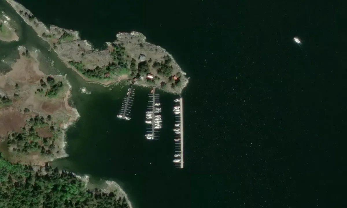 Satelite image of Bråvikens Segelsällskaps uthamn Snedskär