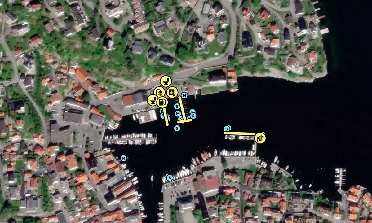 Satelite image of Brevik Gjestehavn