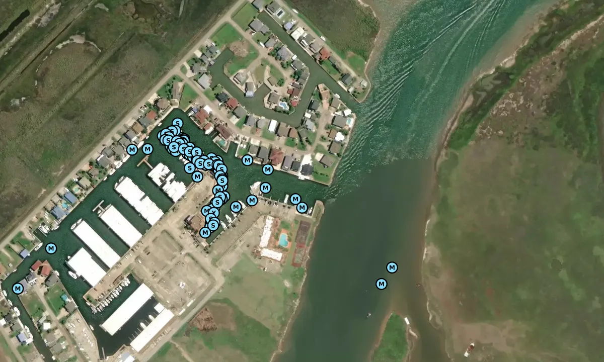 Satelite image of Bridge Harbor Yacht Club - Brazoria