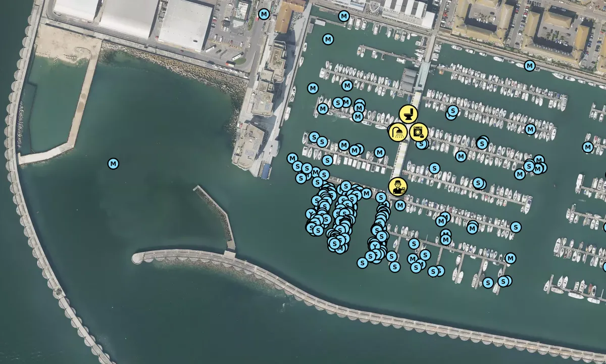 Satelite image of Brighton Marina - England