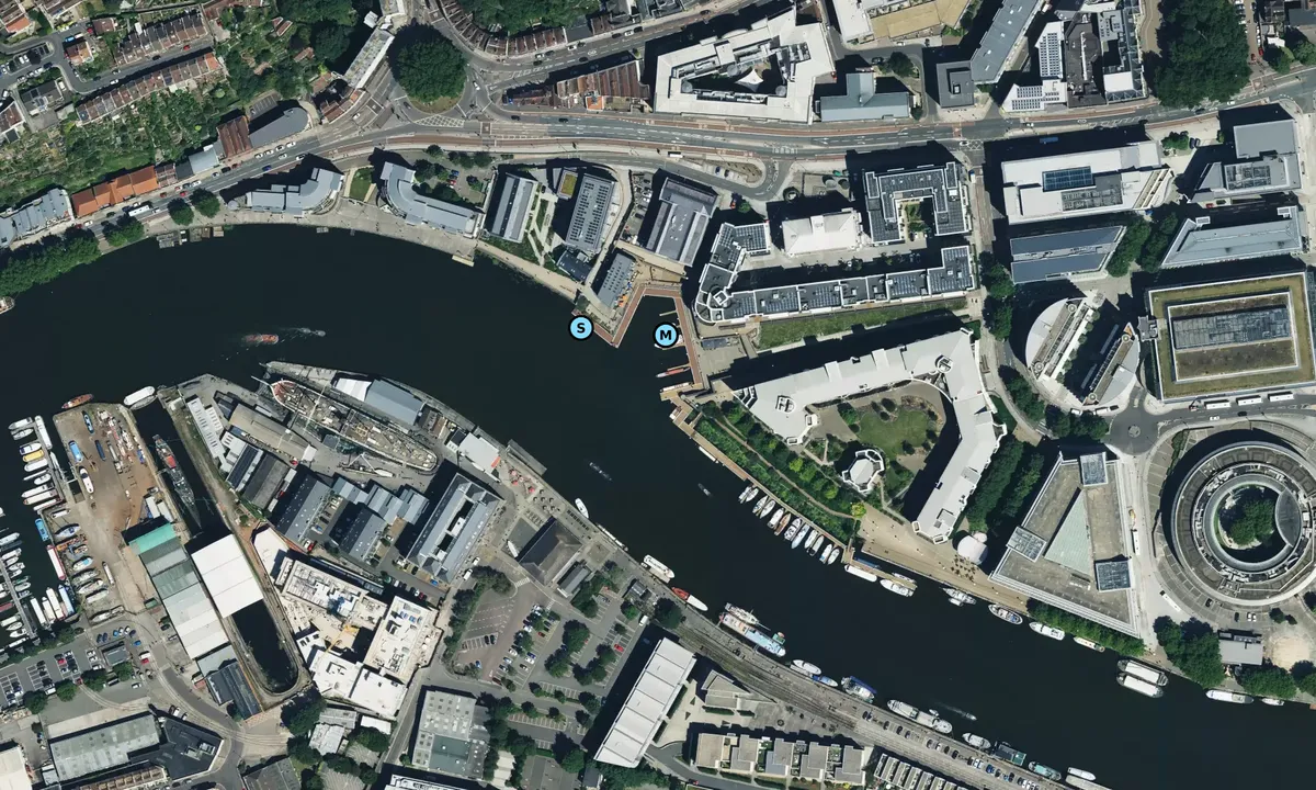 Satelite image of Bristol Harbour