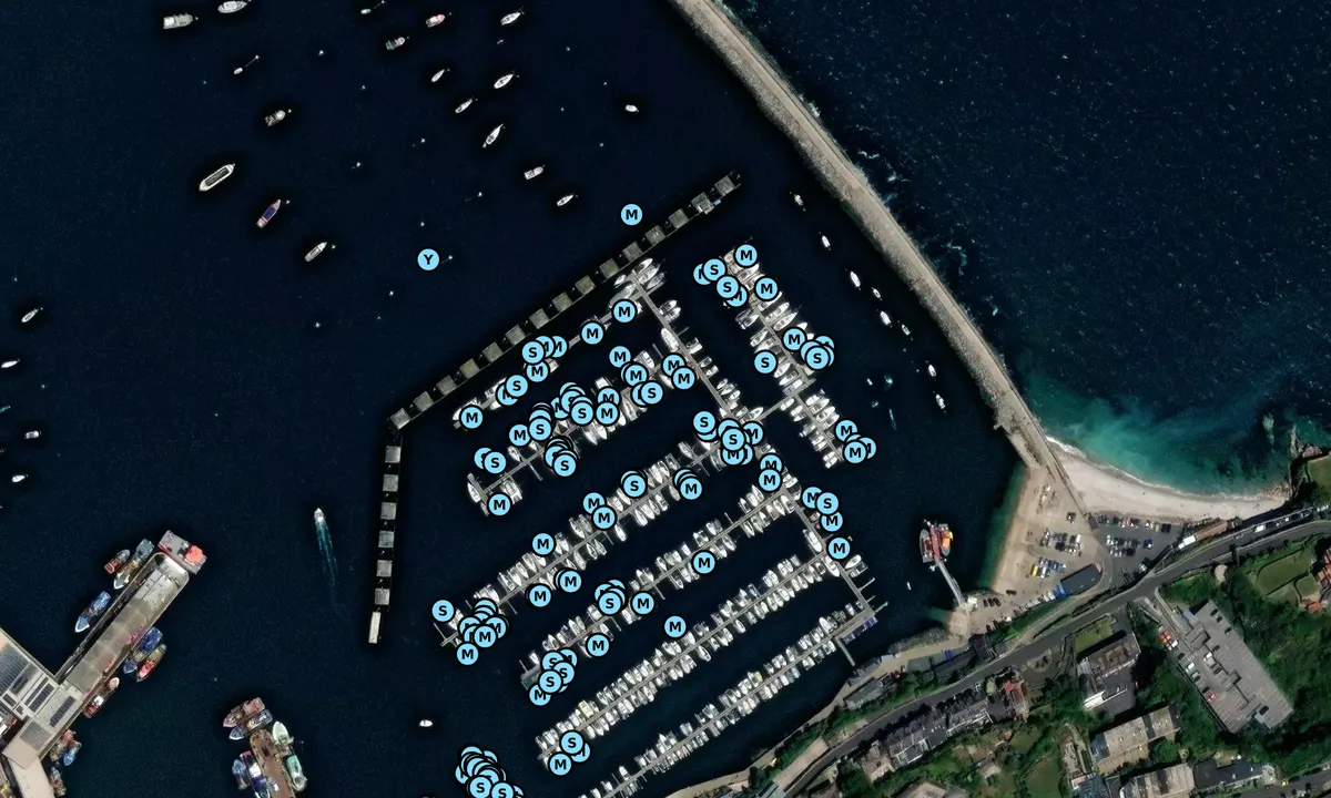 Satelite image of Brixham Marina - Torbay