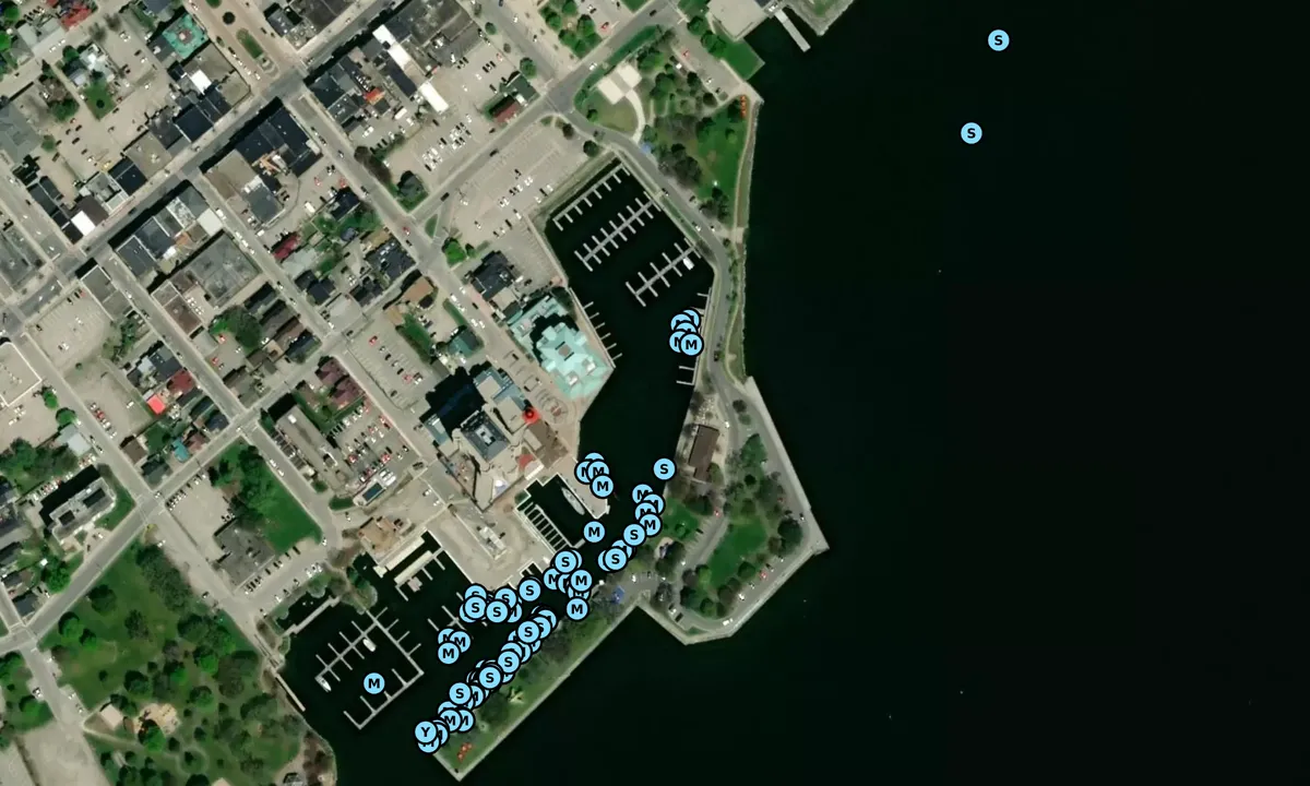 Satelite image of Brockville Municipal Harbour