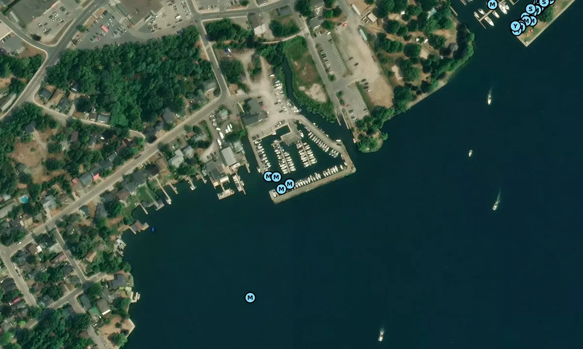 Satelite image of Brockville Yacht Club