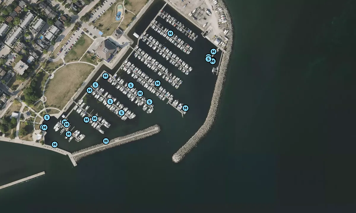 Satelite image of Bronte Outer Harbour Marina - Oakville