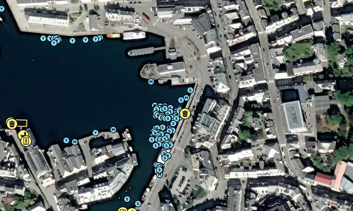 Satelite image of Ålesund Gjestehavn Brosundet