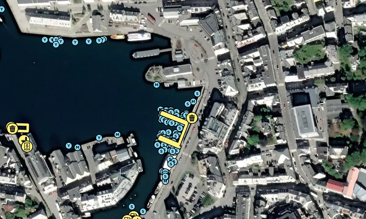Satelite image of Ålesund Gjestehavn Brosundet