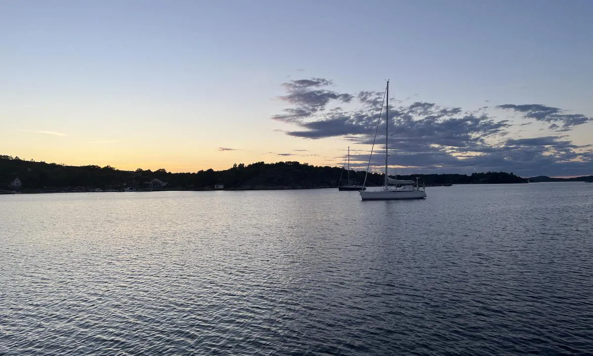 Brotsøbukta: Fra cirka midt i havna nordover. Godt om plass!