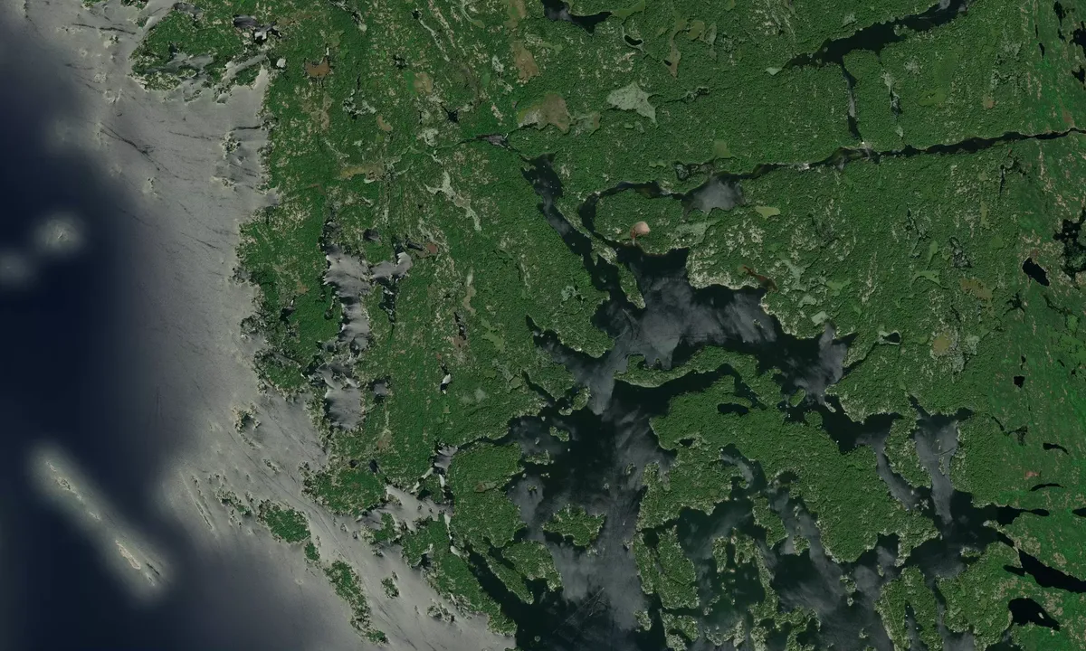 Flyfoto av Brown's Bay