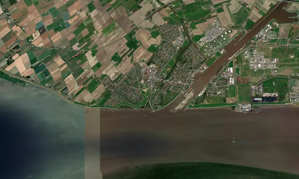 Flyfoto av Brunsbüttel Alter Hafen 1