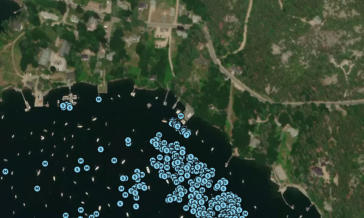 Satelite image of Buck's Harbor Marina - Brooksville