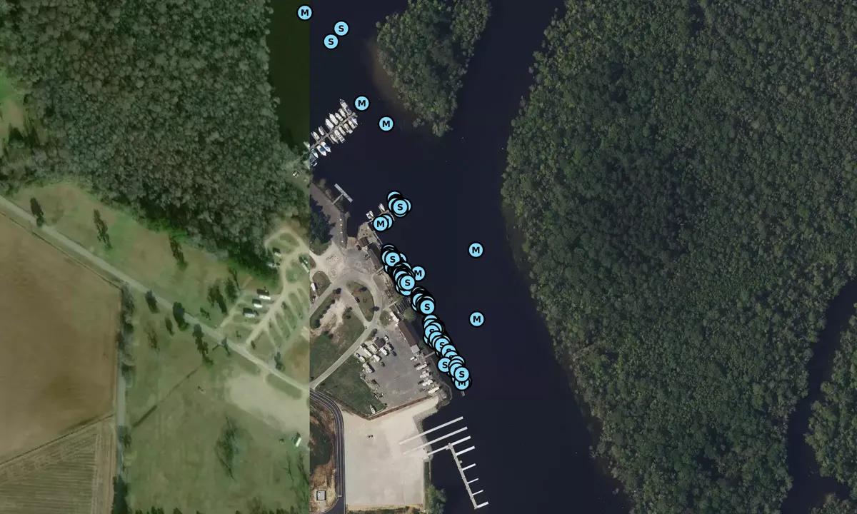 Satelite image of Bucksport Plantation Marina and RV Resort