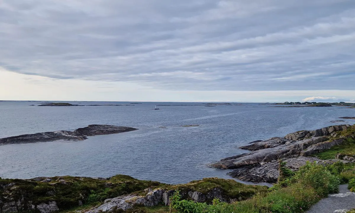 Bud Gjestehavn: Fra Kyststien og nordøstover, Stoplane, hvor vi skulle ta turen neste dag til Håholmen.