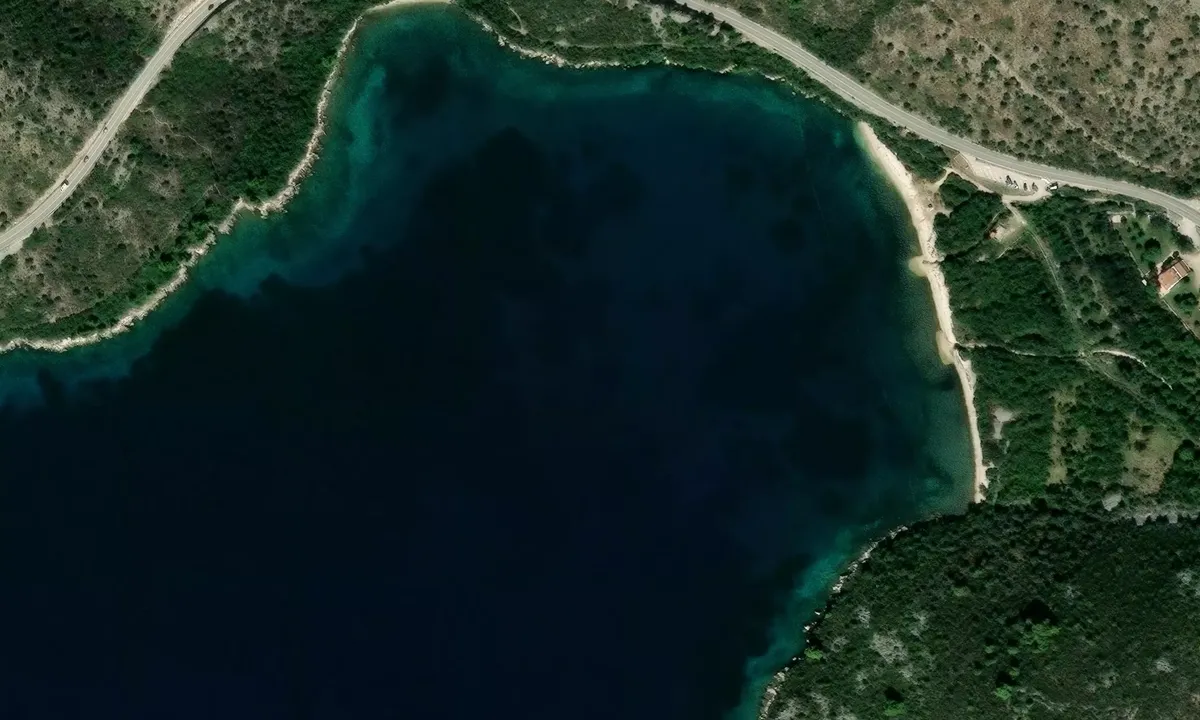 Satelite image of Budima Beach