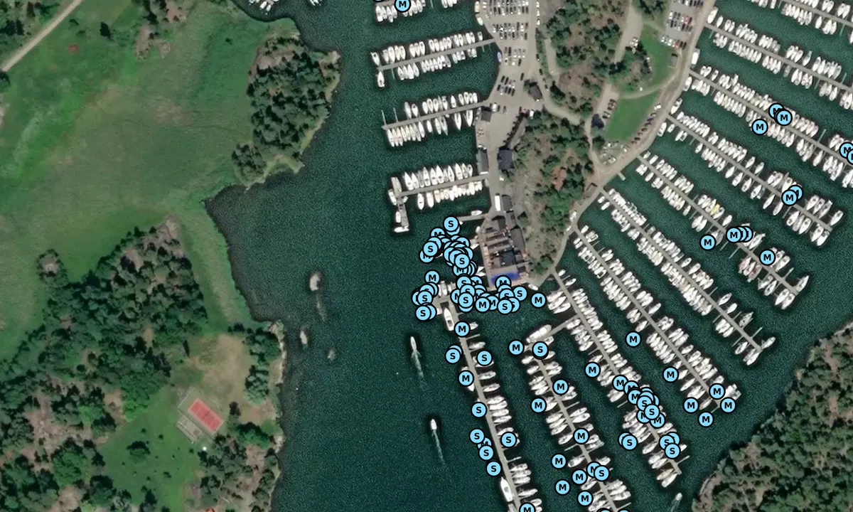Satelite image of Bullandö Marina