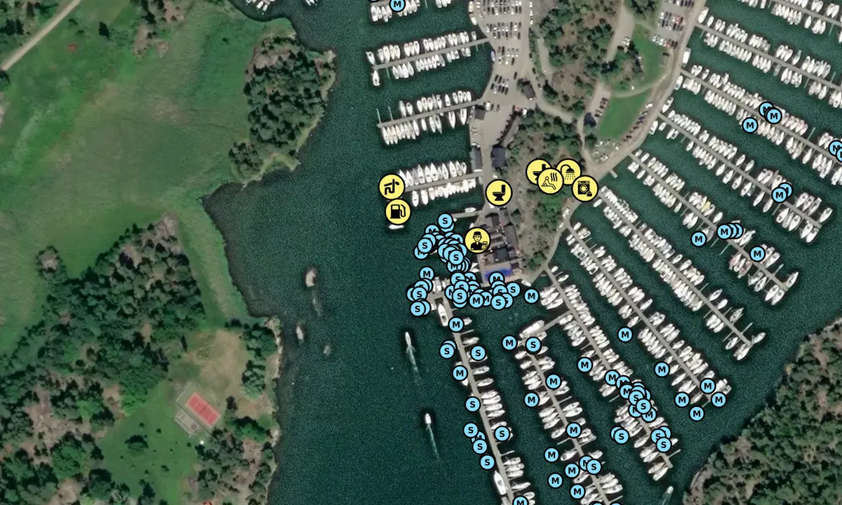 Satelite image of Bullandö Marina