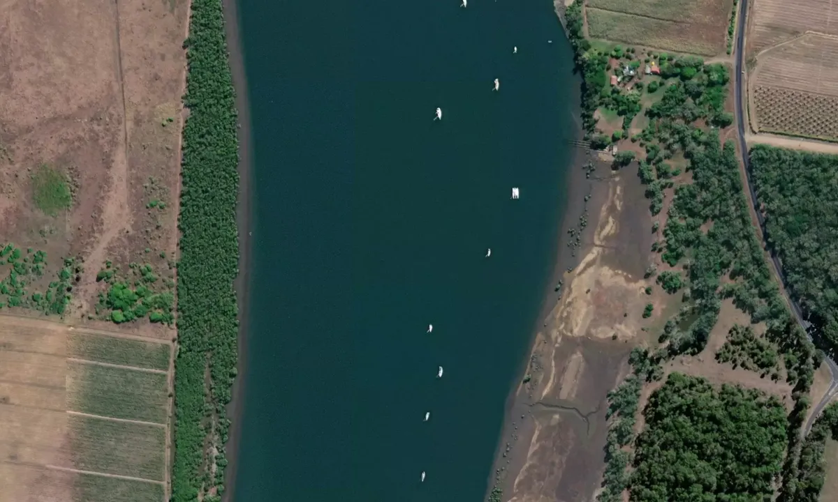 Flyfoto av Bundy River