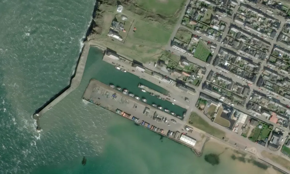 Satelite image of Burghead Harbour 1