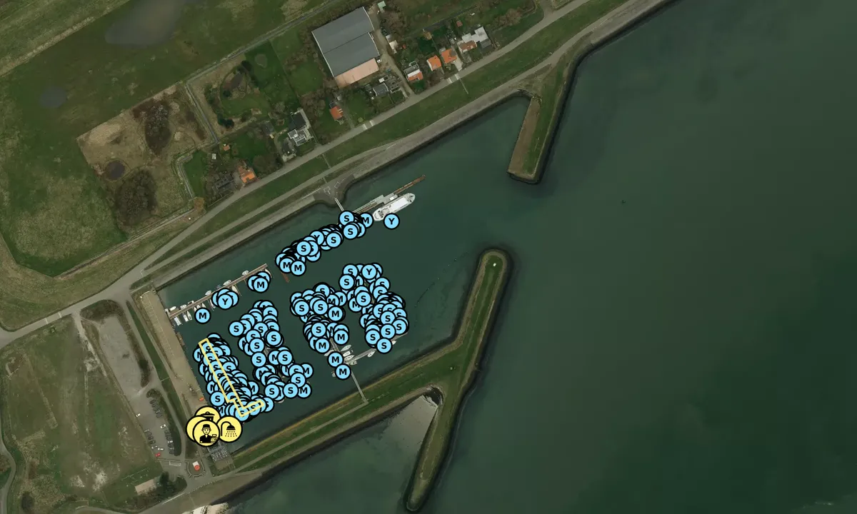 Satelite image of Burghsluis Harbour