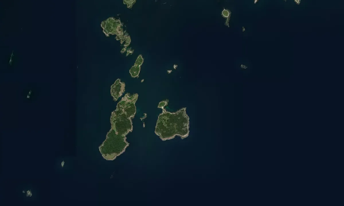 Flyfoto av Burnt Island - Saint George