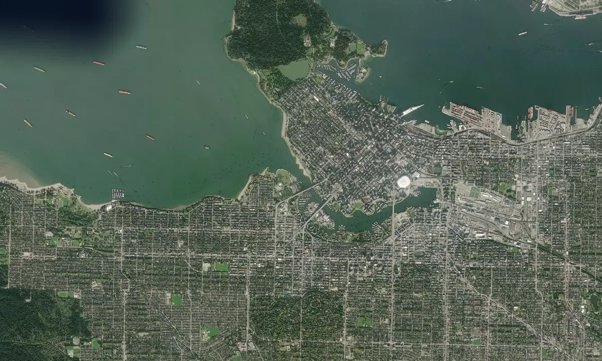 Flyfoto av Burrard Civic Marina - Vancouver