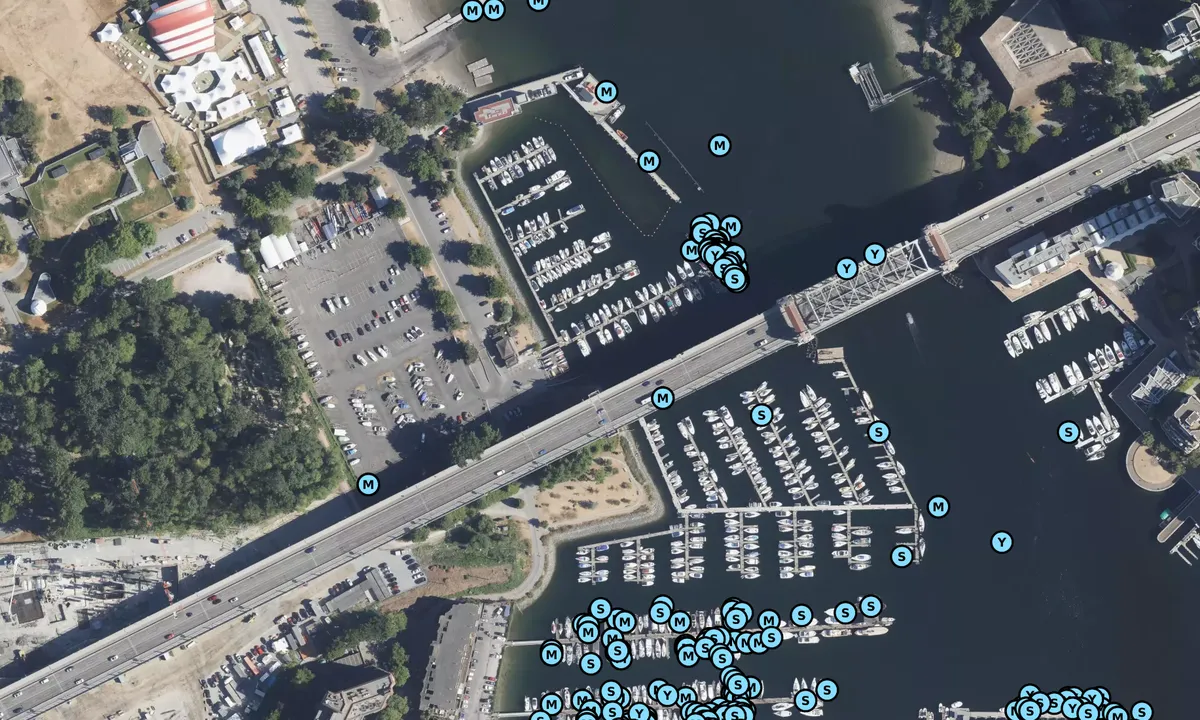 Satelite image of Burrard Civic Marina - Vancouver