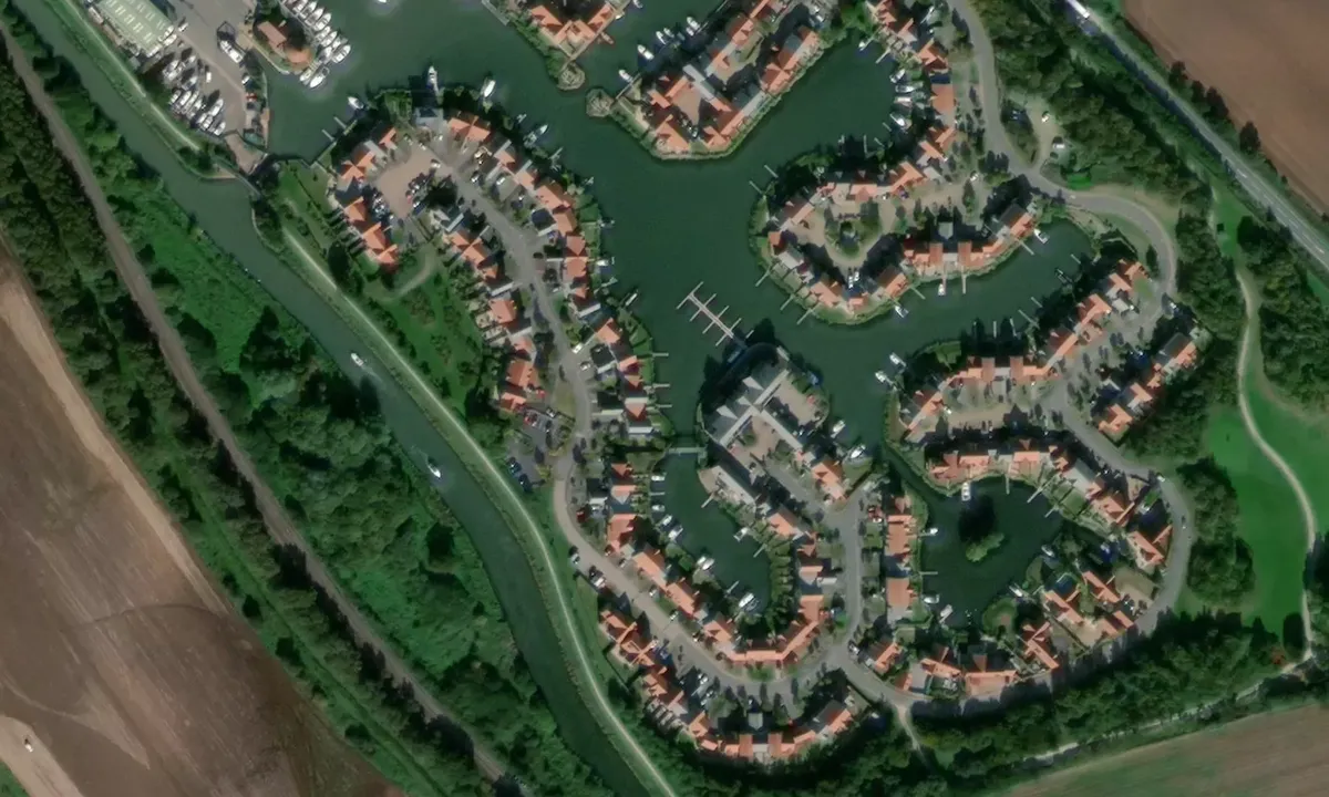 Satelite image of Burton Waters