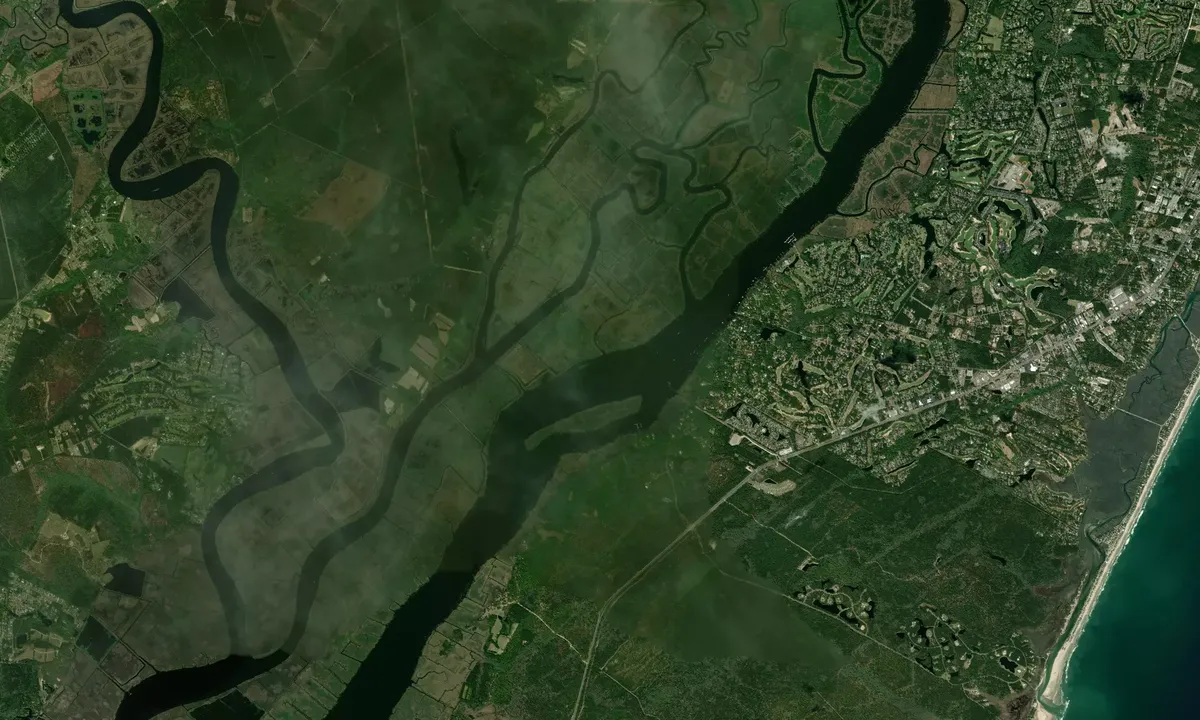 Flyfoto av Butler Island East