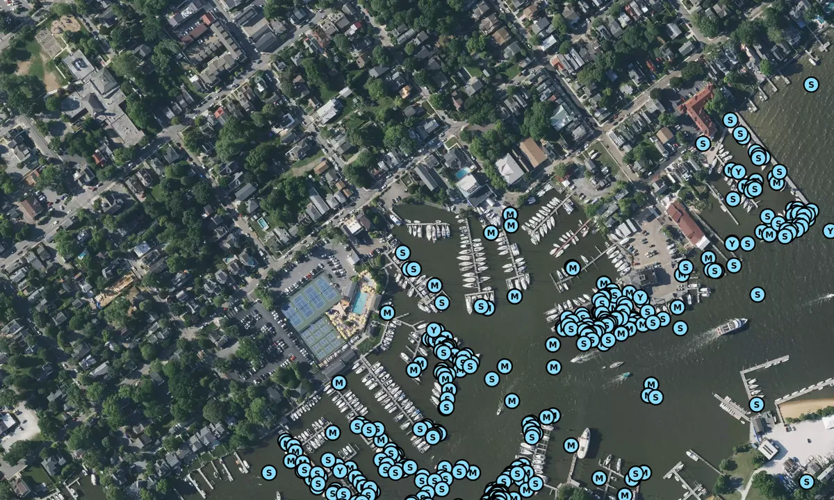 Satelite image of Butler's Marina
