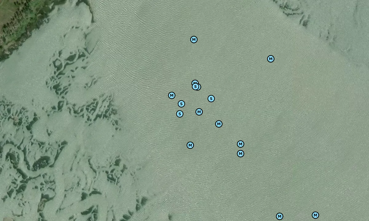 Satelite image of Cabin Bluff South