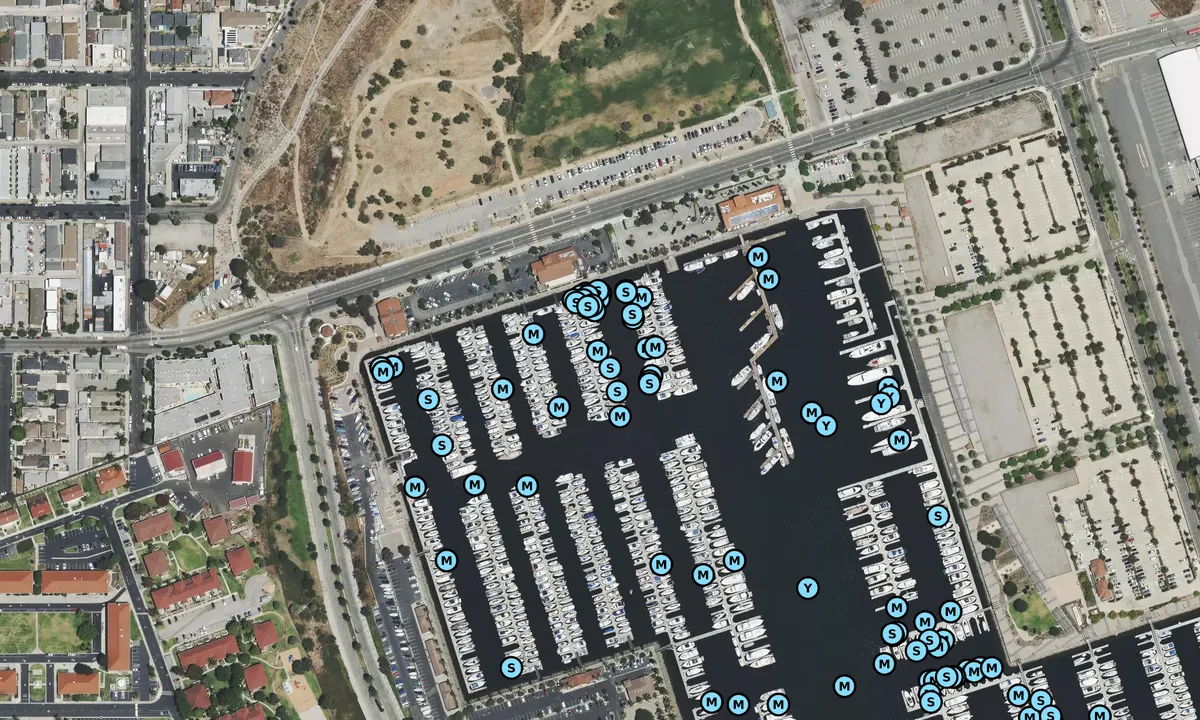 Satelite image of Cabrillo Beach Yacht Club