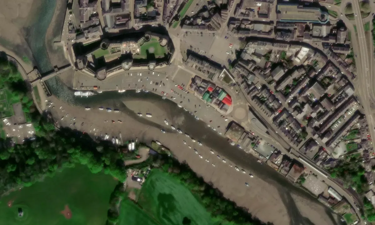Satelite image of Caernarfon Harbour