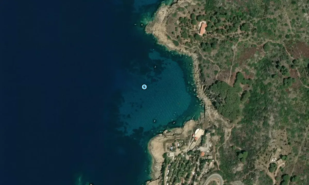 Satelite image of Cala Baia del Sole