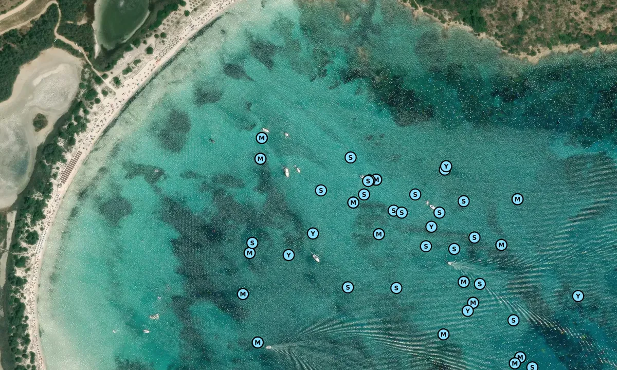 Satelite image of Cala Brandinchi