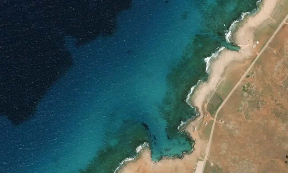 Flyfoto av Cala Calazza