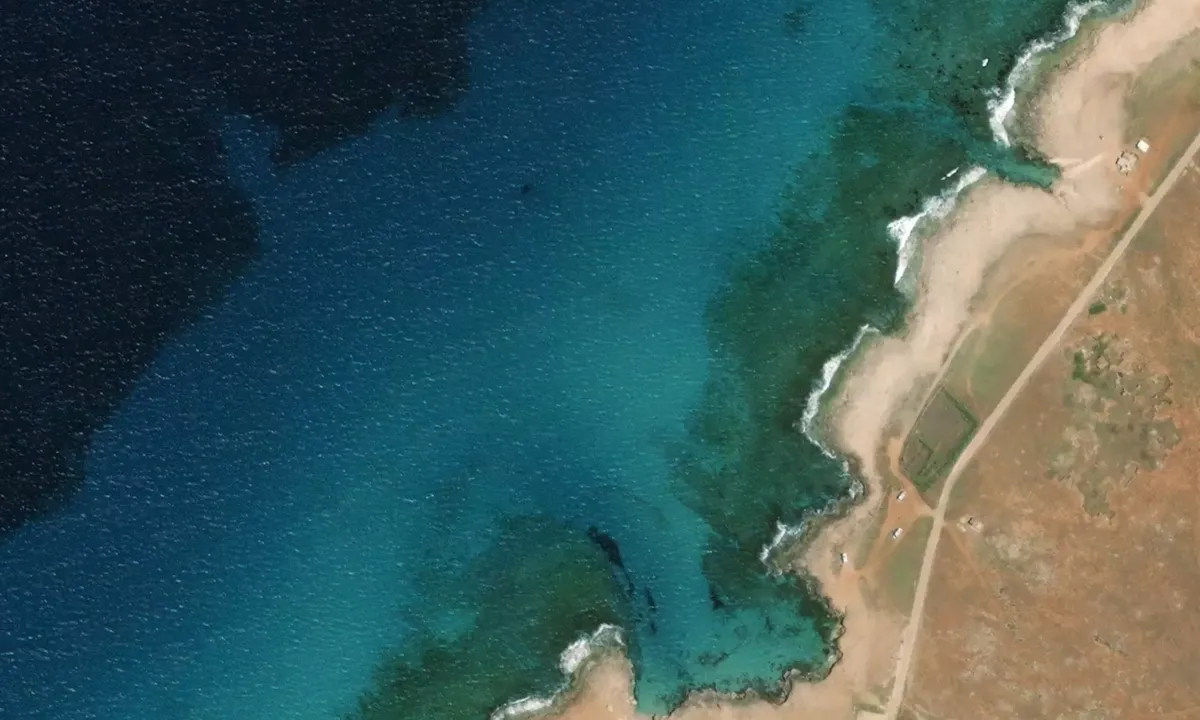 Satelite image of Cala Calazza