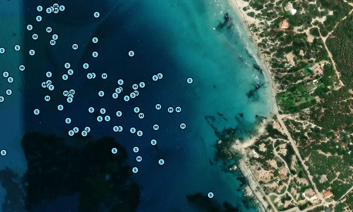 Satelite image of Cala Carbonara