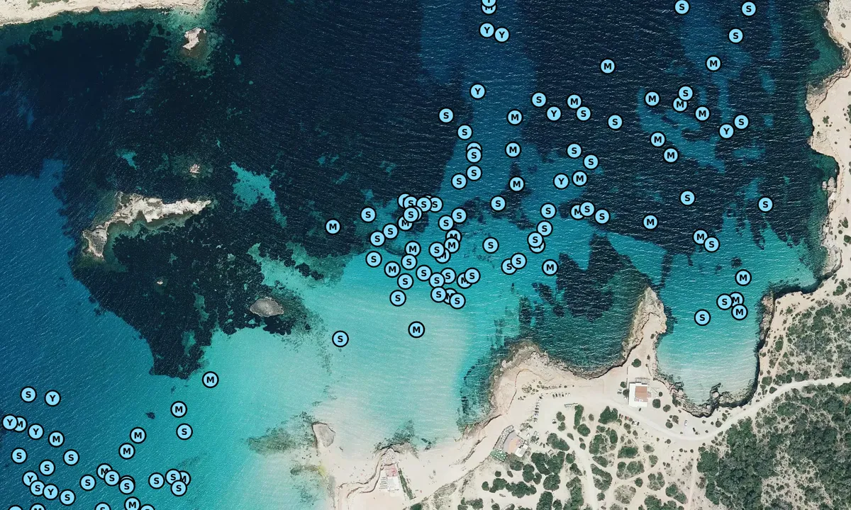 Satelite image of Cala Comte
