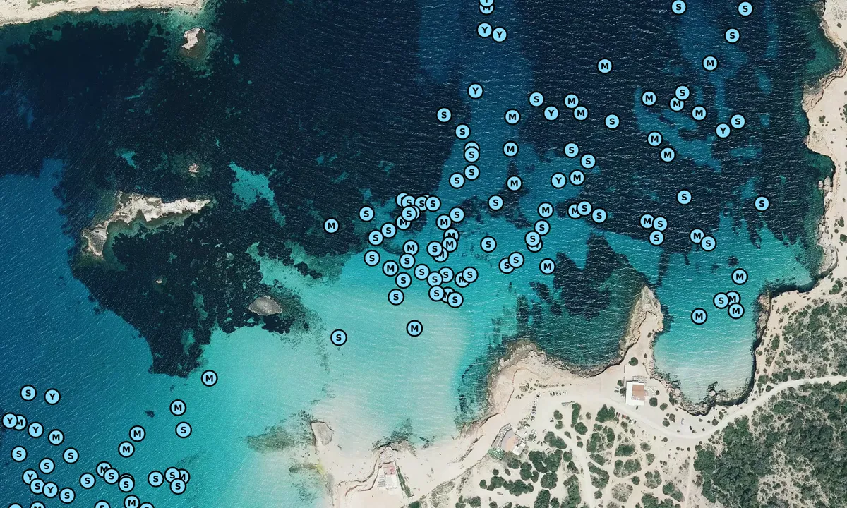 Satelite image of Cala Comte