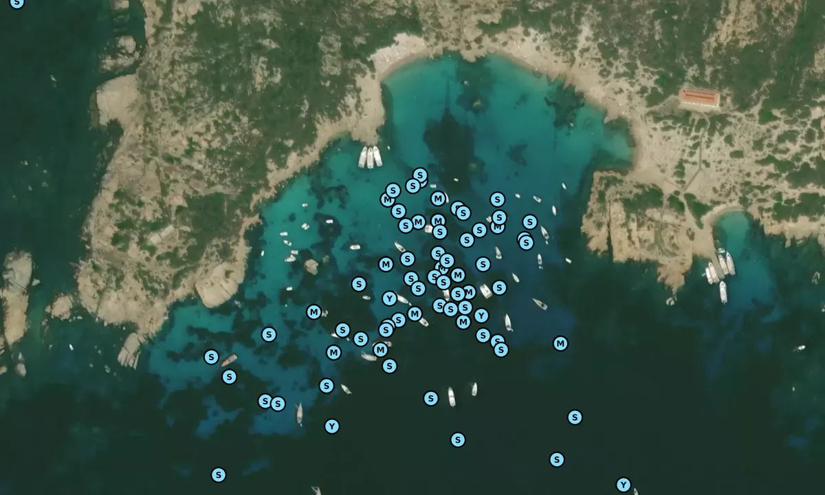 Satelite image of Cala Corsara - Sassari