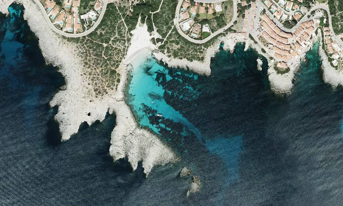 Flyfoto av Cala de Binibeca