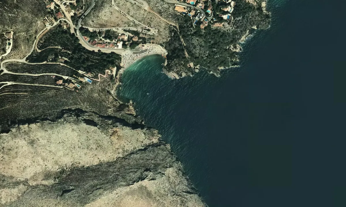 Flyfoto av Cala de Granadella