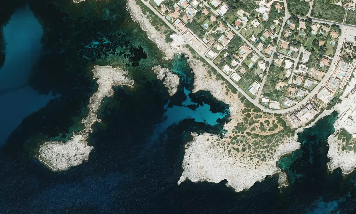 Flyfoto av Cala de la Olla